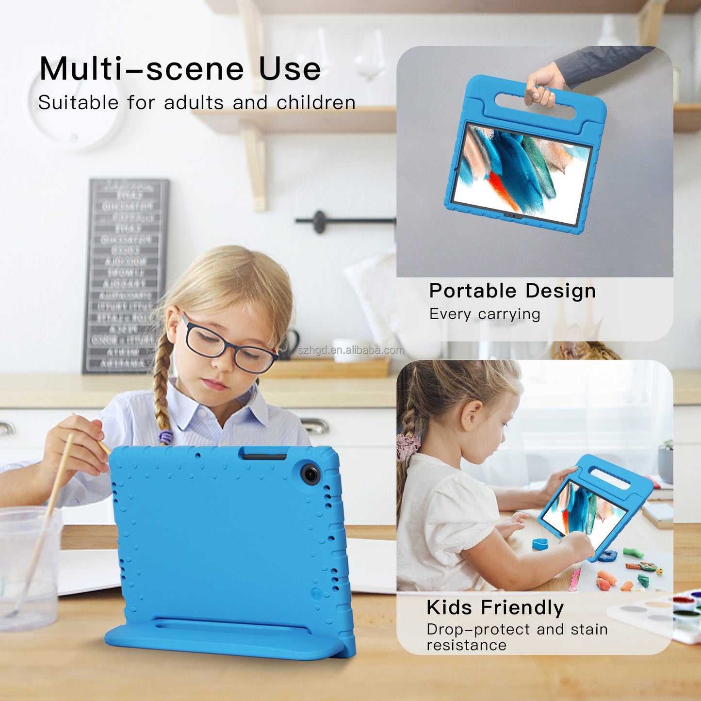 For iPad EVA Shockproof Kids Cover Case