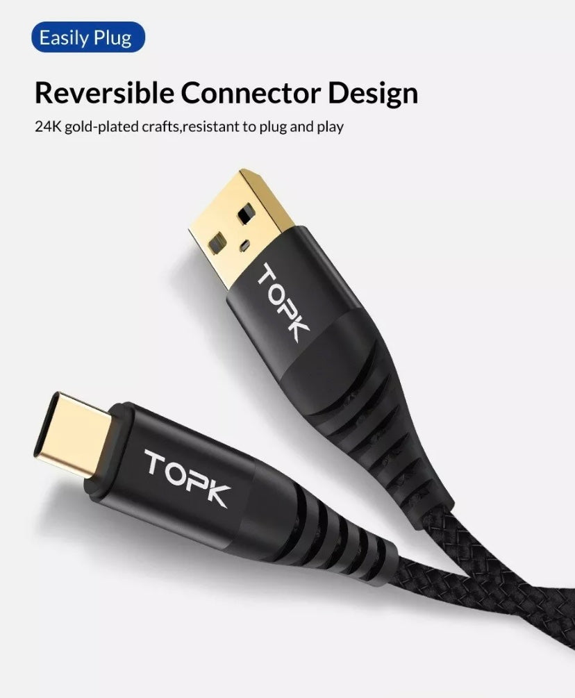 TOPK Fast Charging Type-C Charger Cable