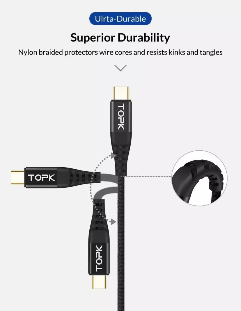 TOPK Fast Charging Type-C Charger Cable