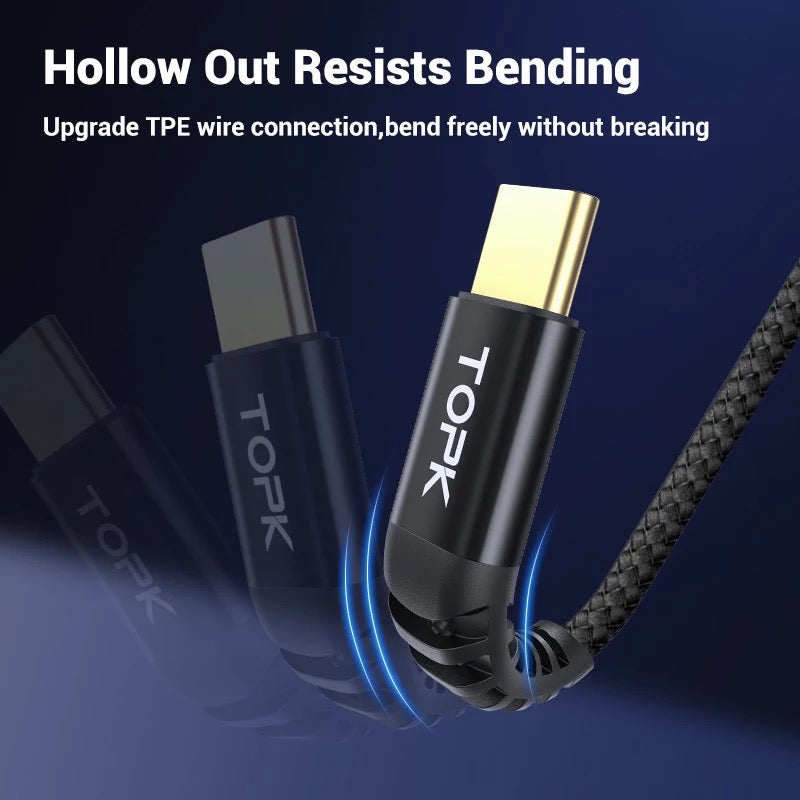 TOPK Fast Charging Type-C Charger Cable