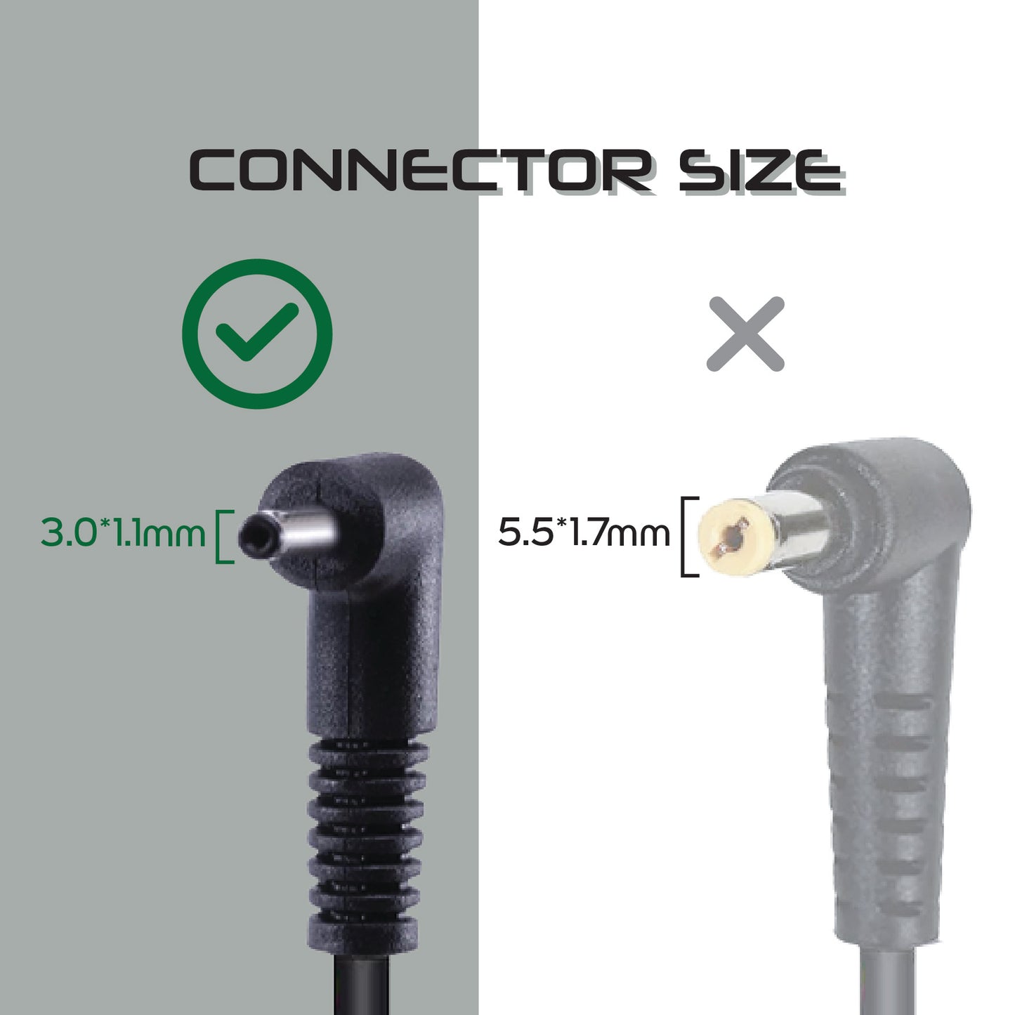 For Acer 45W 19V 2.37A 3.0*1.1mm Laptop Charger AC Adapter