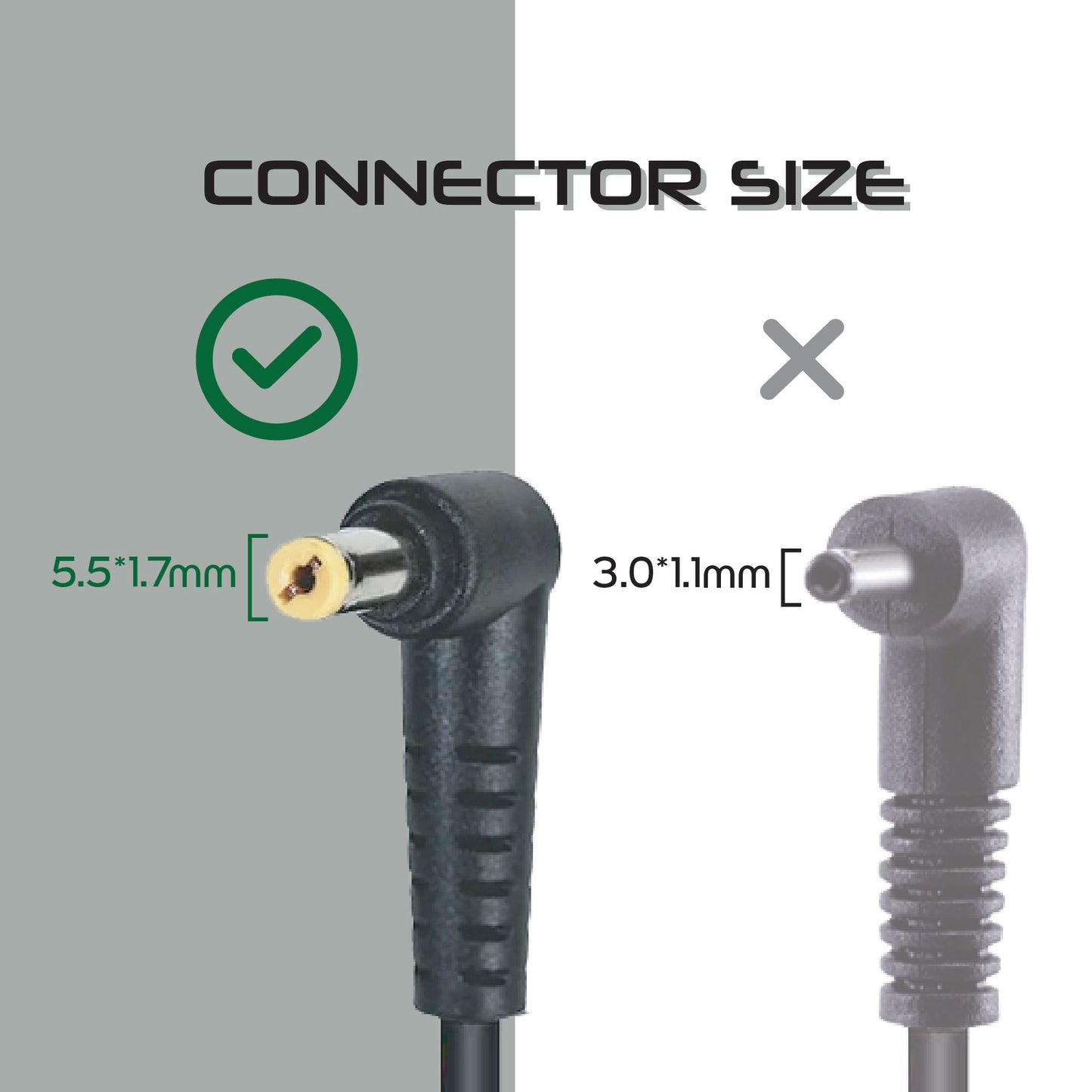 For Acer 65W 19V 3.42A 5.5*1.7mm Laptop Charger AC Adapter