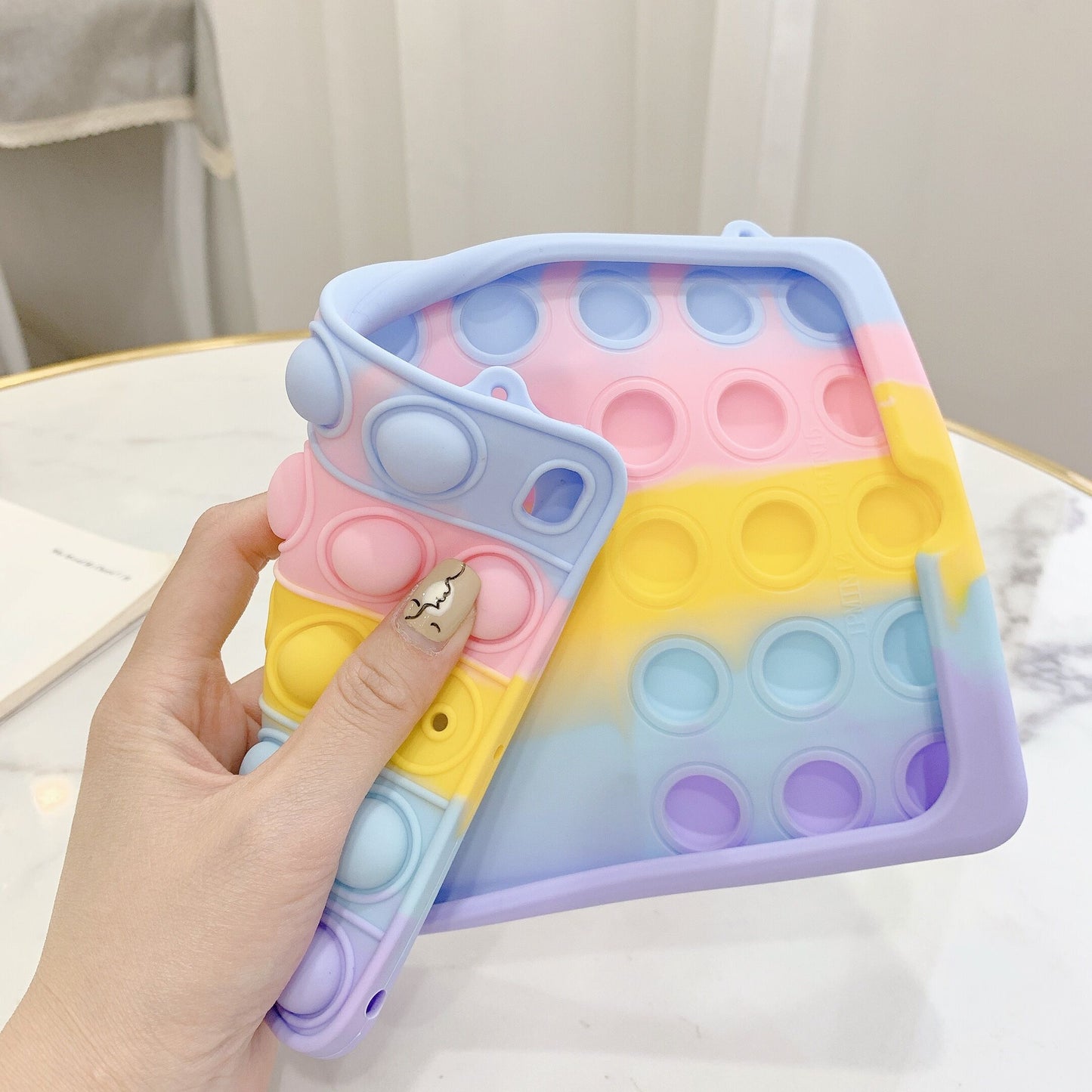 For iPad Pop Fidget Toys Push It Bubble Kids Cover Case iPad Air3 (2019) / Pro 10.5
