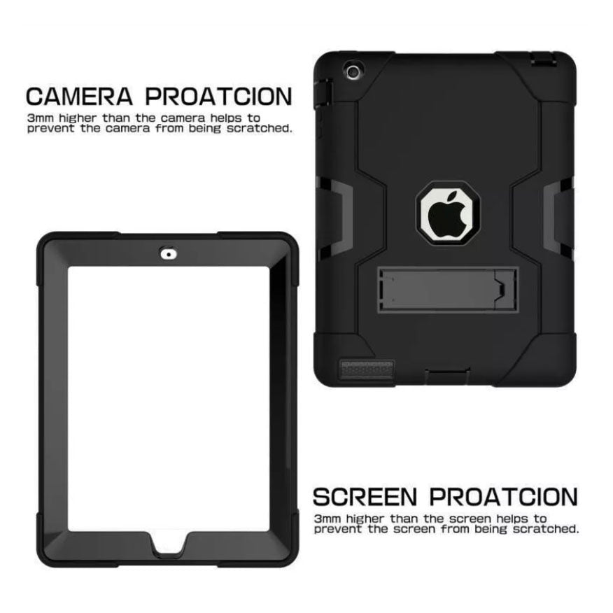 For iPad Heavy Duty Shockproof Cover Kids Case
