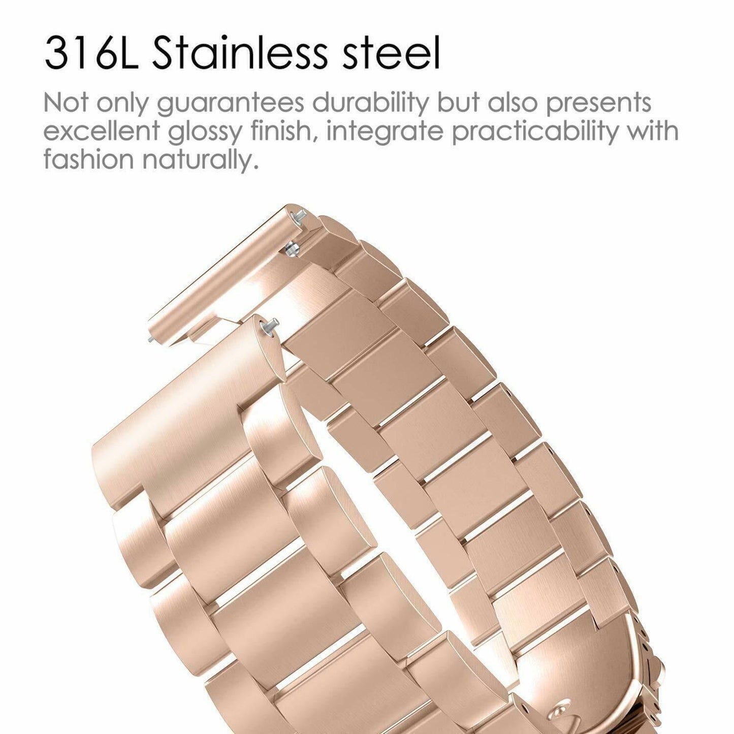 Stainless Steel Metal Watch Band Strap For Samsung Galaxy Watch 4 5 6 7 Garmin Venu Huawei 20mm 22mm