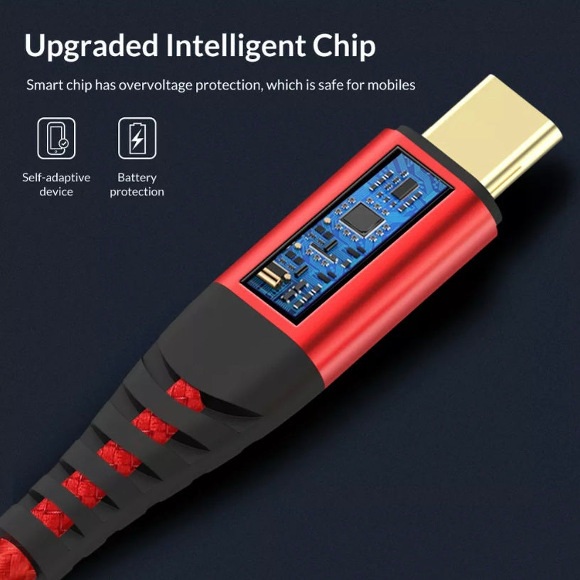 TOPK 3A Fast Charging USB Type-C To Apple iPhone 14 13 12 11 Pro XS Max XR X 8 7 Plus Charger Cable Nylon