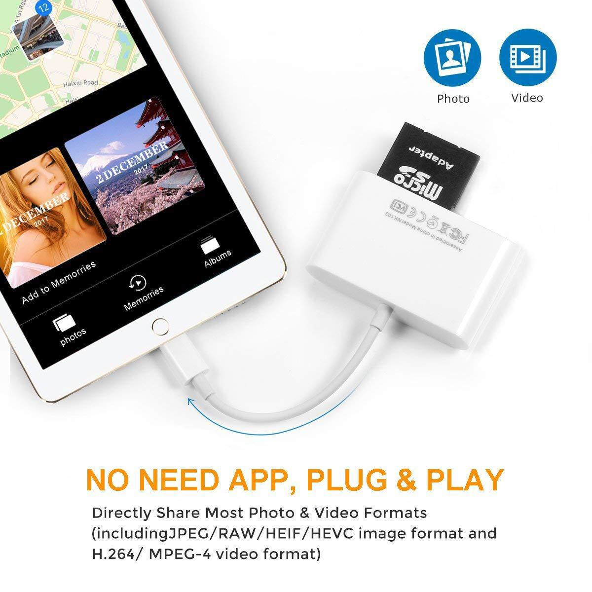 4 in 1 OTG Camera Card Reader to USB C Adapter SD TF For iPad MacBook Samsung