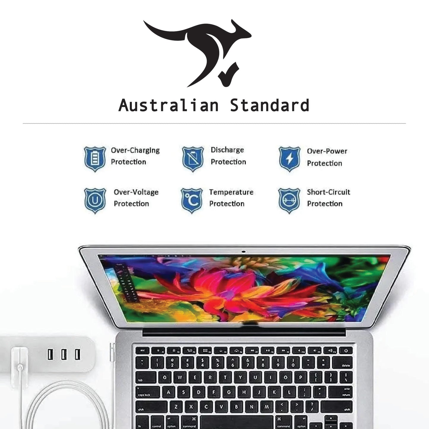 For MacBook 85W 18.5V 4.6A L-shaped Laptop Charger AC Adapter