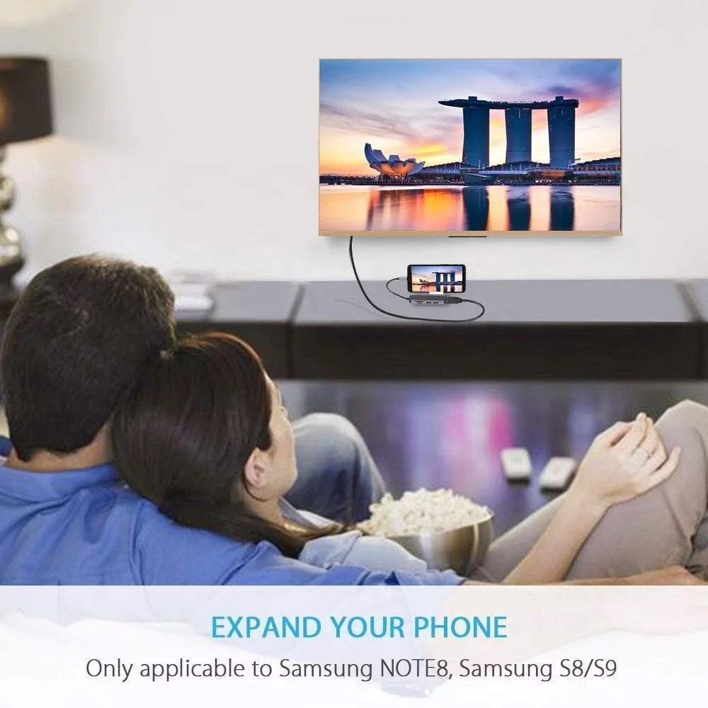 5 in 1 USB Type-C Hub Multi USB3.0 4K HDMI SD TF Adapter For Laptop MacBook Dell