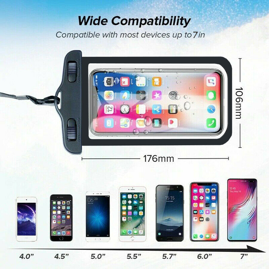 Universal Waterproof Case Bag IPX8 For Phone Card Money Pouch Case Dry Summer