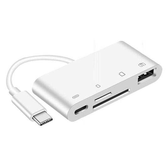 4 in 1 OTG Camera Card Reader to USB C Adapter SD TF For iPad MacBook Samsung