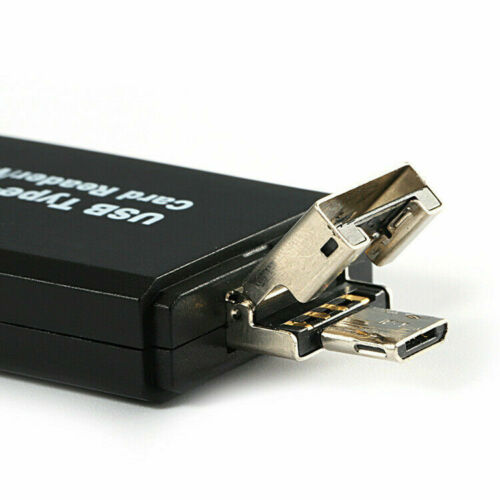 3 in 1 Micro SD Card Reader Adapter to Micro USB Type-C Converter For Phone Tablet