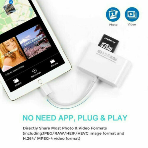 4 in 1 OTG Camera Card Reader to USB Adapter SD TF For iPhone iPad iPod Touch