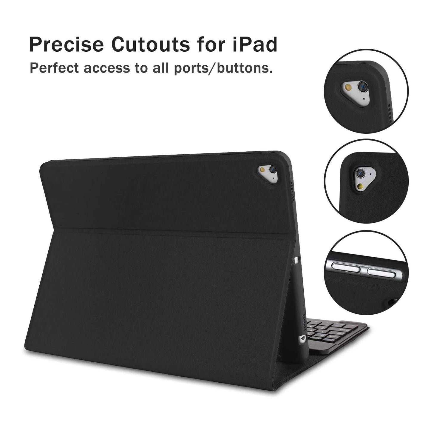 For iPad Backlit 7 Colours Bluetooth Keyboard Smart Cover Flip Case