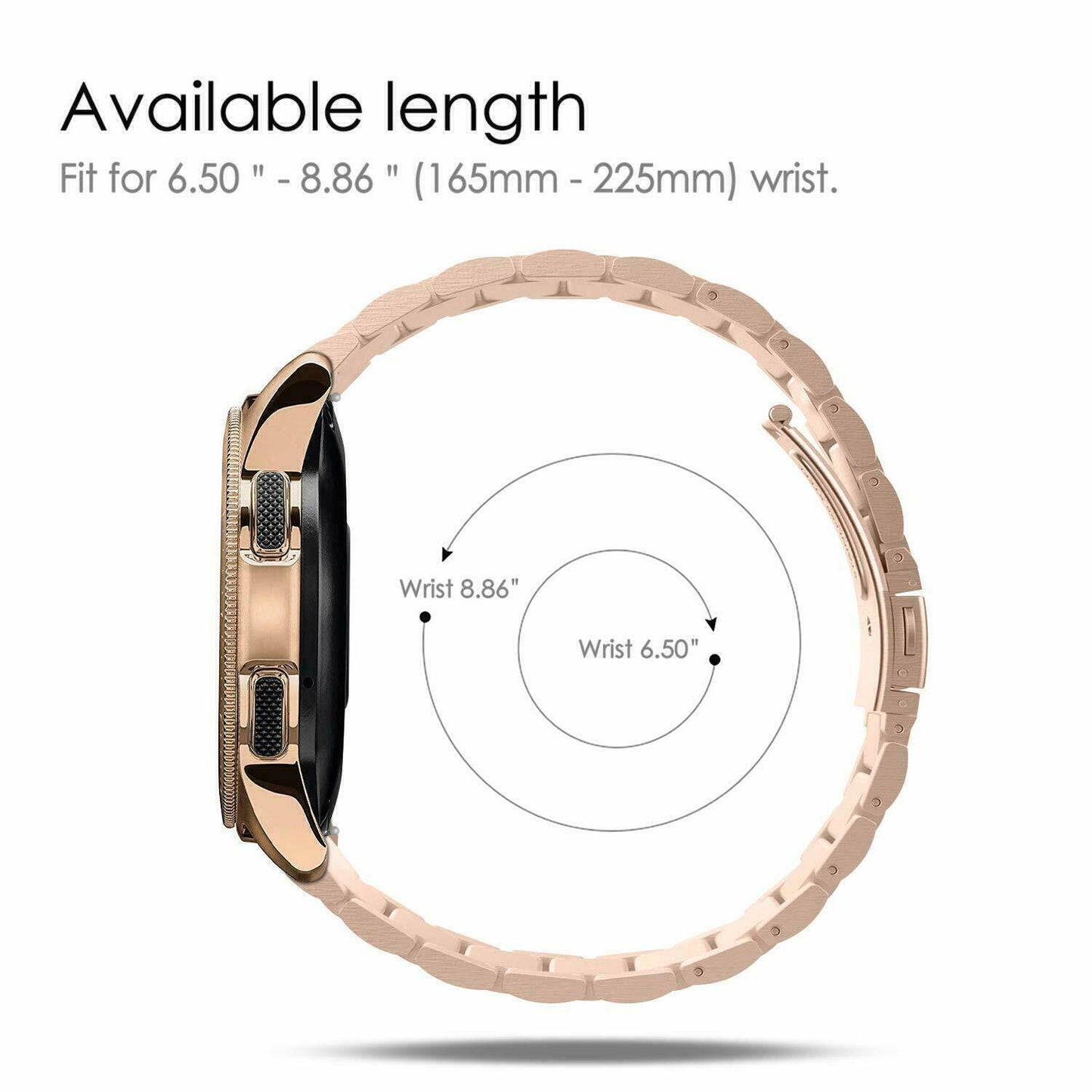 Stainless Steel Metal Watch Band Strap For Samsung Galaxy Watch 4 5 6 7 Garmin Venu Huawei 20mm 22mm