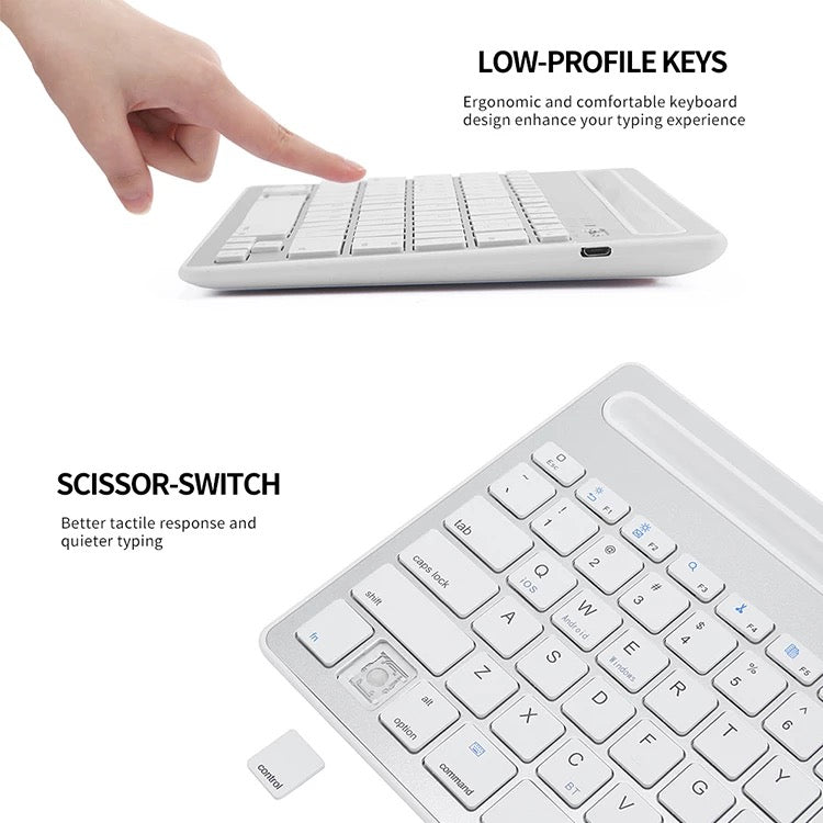 Keyboard Multi Device Universal Wireless Device Bluetooth 3.0 With Sturdy Stand