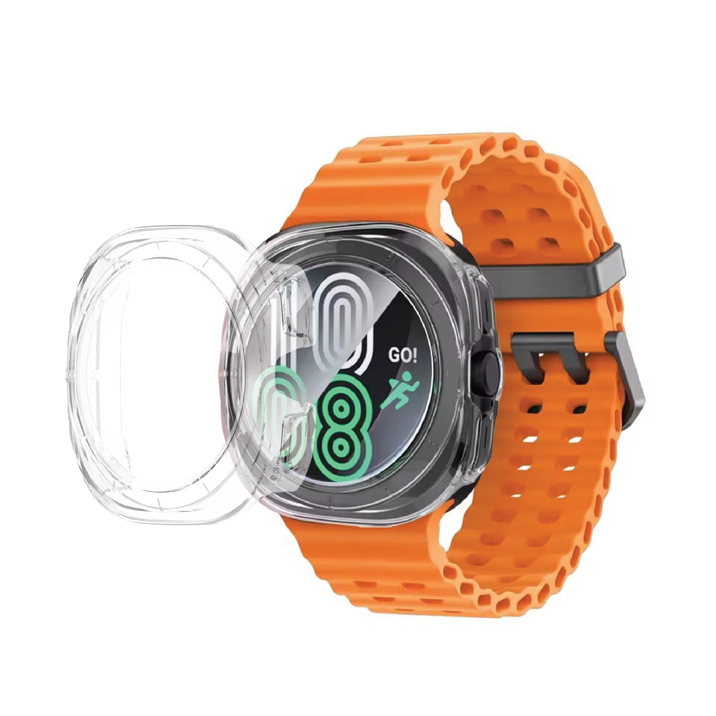 For Samsung Galaxy Watch Ultra 47mm Full Cover Screen Glass Protector Shell Case