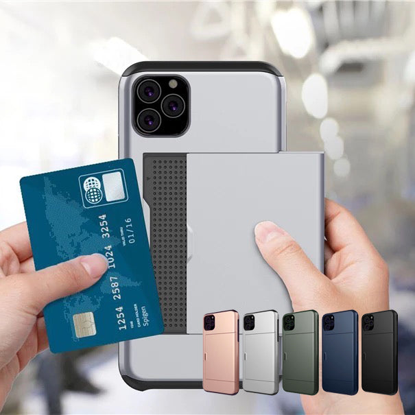 For Apple iPhone 16 Pro XS Max 8 7 Plus XR X Hard Case Wallet Card Slot Cover