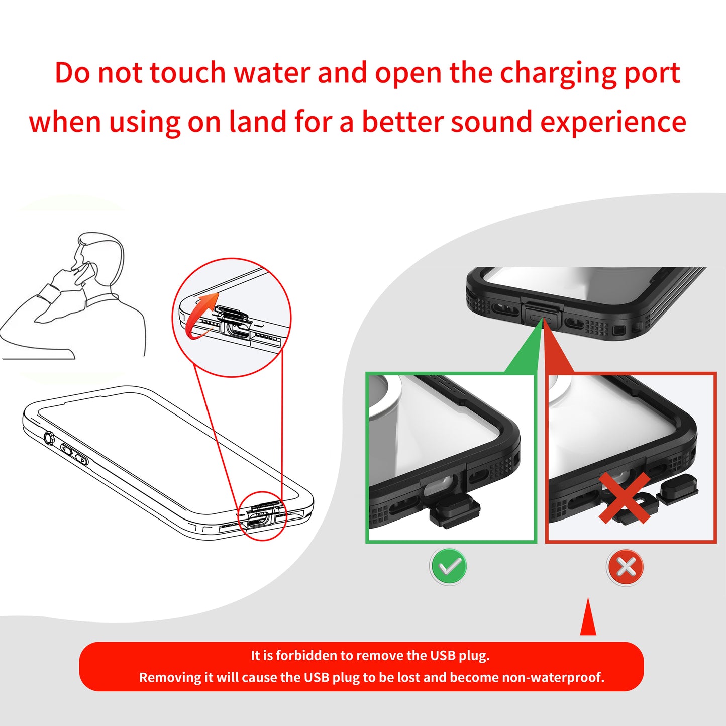 Redpepper Case Life Cover Waterproof Dust Shockproof For Samsung Galaxy S25 Plus