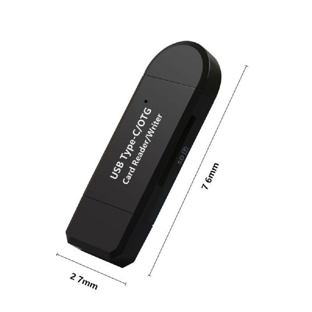 3 in 1 Micro SD Card Reader Adapter to Micro USB Type-C Converter For Phone Tablet