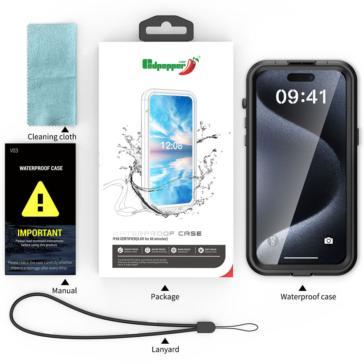 Redpepper Case Life Waterproof ShockProof Cover For iPhone