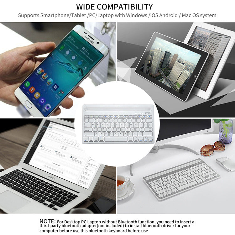 Keyboard Multi Device Universal Wireless Device Bluetooth 3.0 With Sturdy Stand