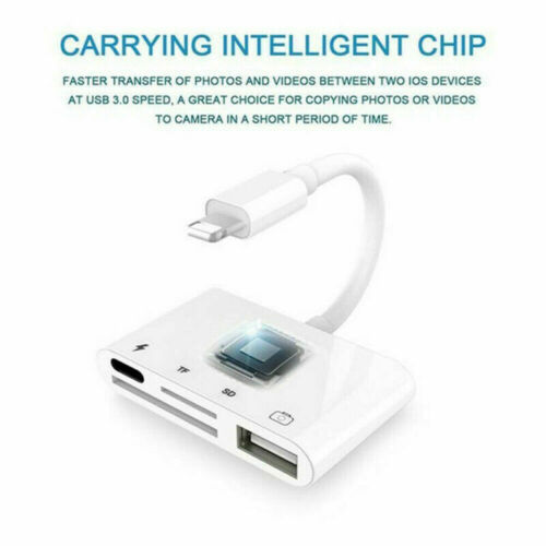 4 in 1 OTG Camera Card Reader to USB Adapter SD TF For iPhone iPad iPod Touch