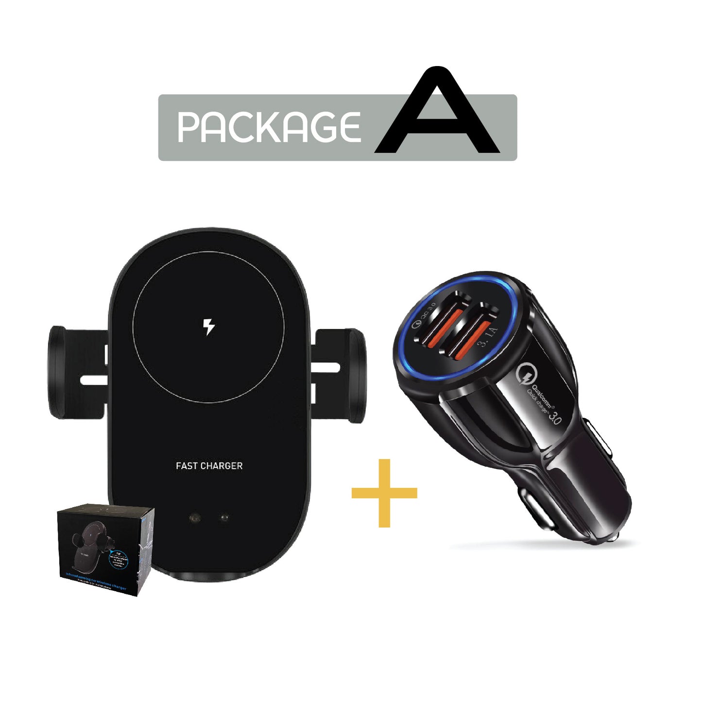 15W Automatic Clamping Wireless Charging Car Charger Mount Air Vent Phone Holder