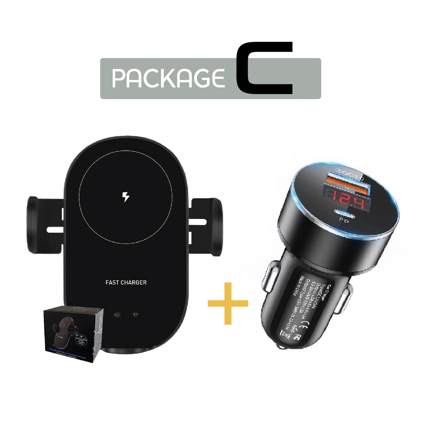 15W Automatic Clamping Wireless Charging Car Charger Mount Air Vent Phone Holder