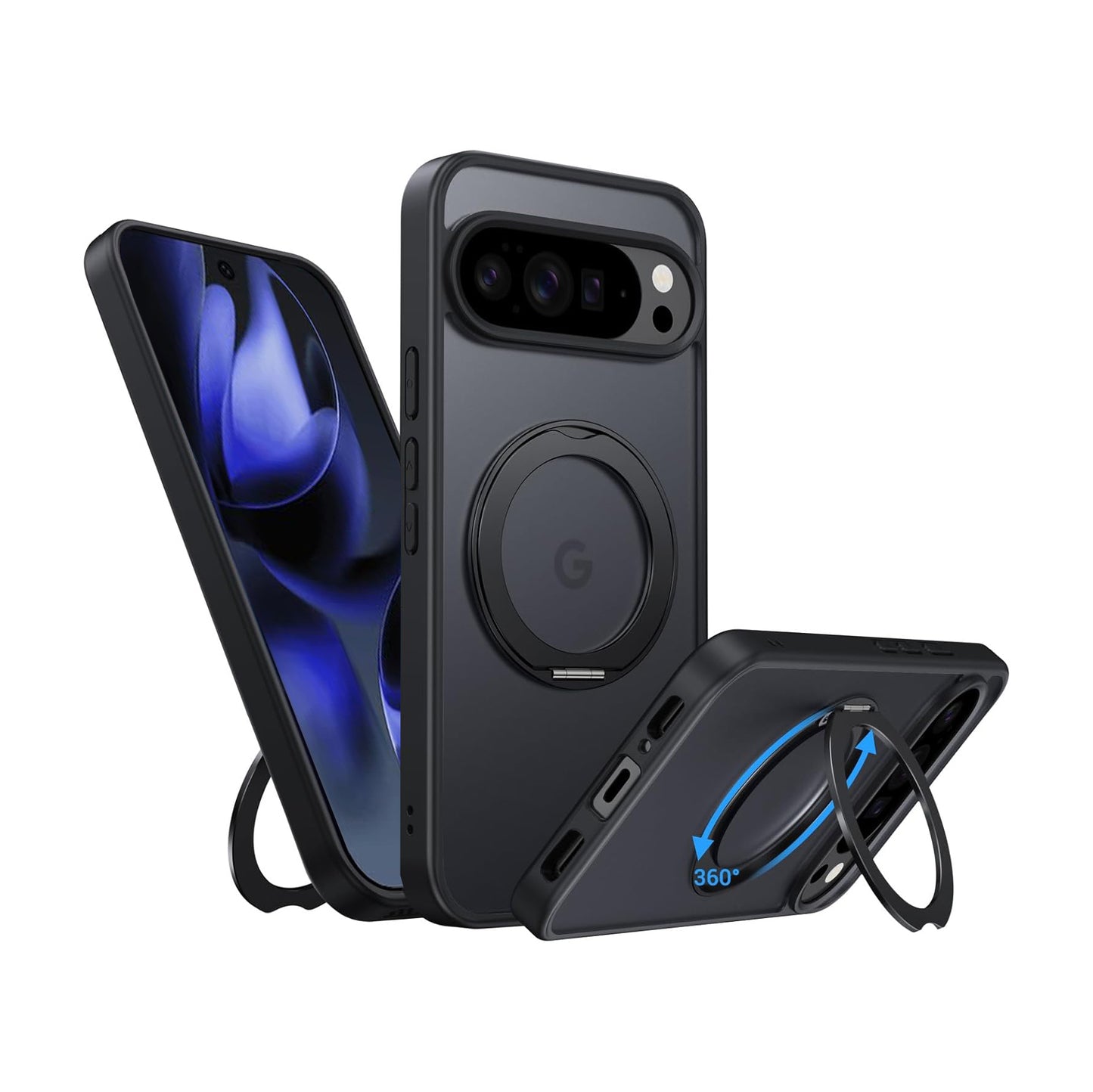 Matte Magnetic Case for Google Pixel 10/ Pixel 10 Pro Compatible with MagSafe Shockproof Phone Cover (Black)