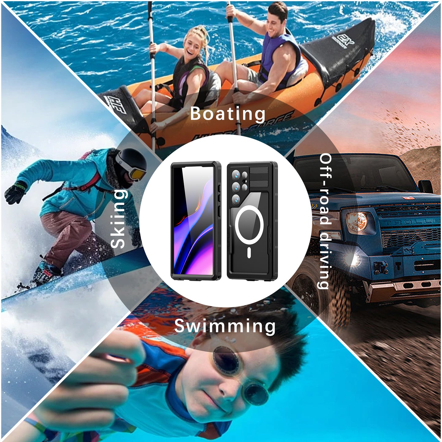 Redpepper Life Waterproof ShockProof Case For Samsung Galaxy S24 Ultra Plus Cover MagSafe Magnetic