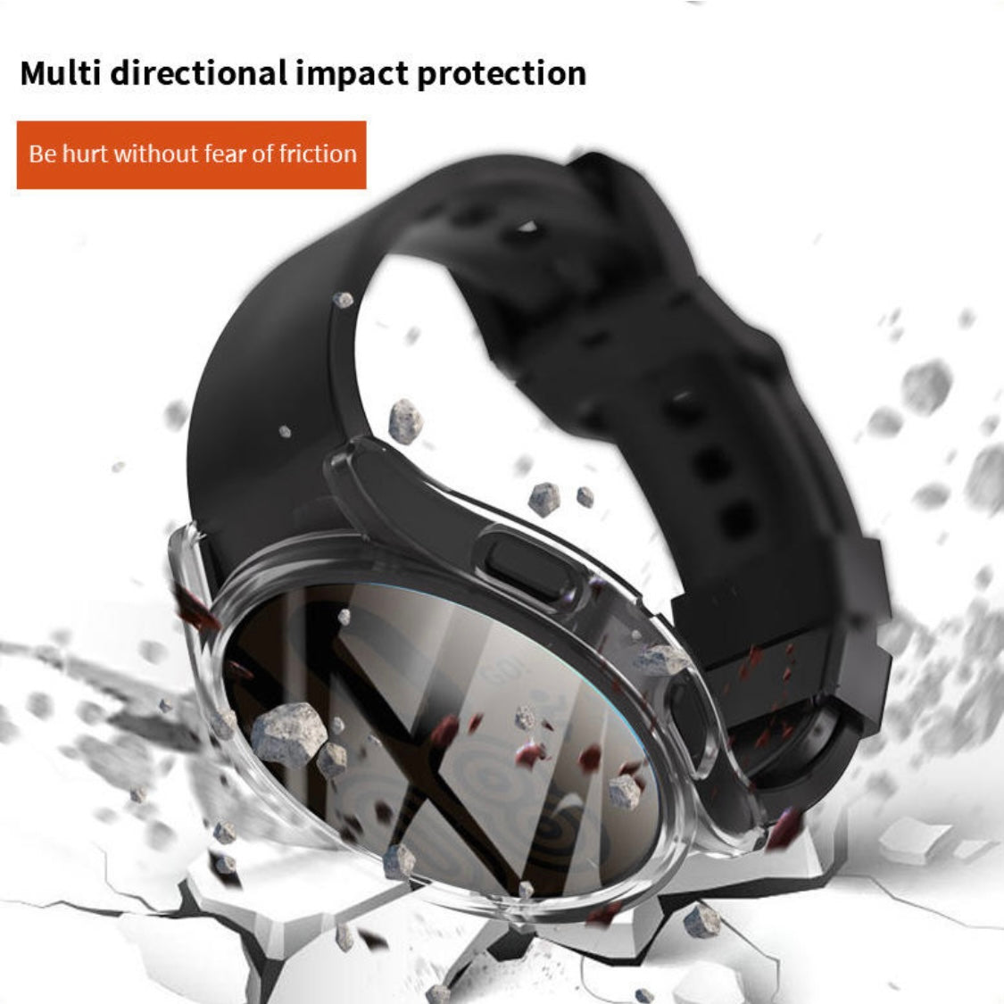 For Samsung Galaxy Watch 6 40 44mm Full Cover Screen Glass Protector Shell Case