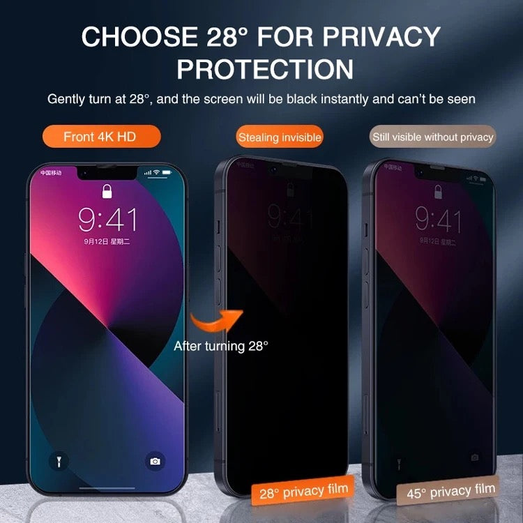 Privacy Tempered Glass Screen Protector For iPhone