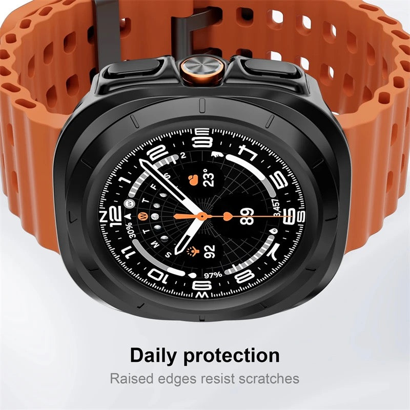 For Samsung Galaxy Watch Ultra 47mm Full Cover Screen Glass Protector Shell Case