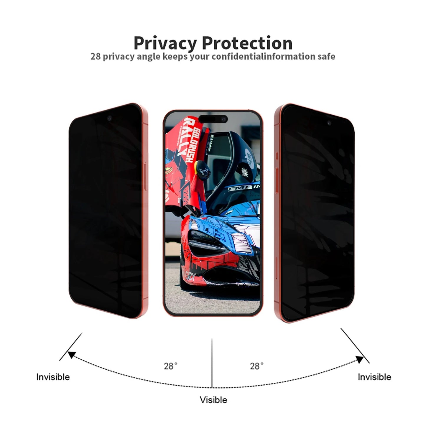Privacy Tempered Glass Screen Protector For iPhone