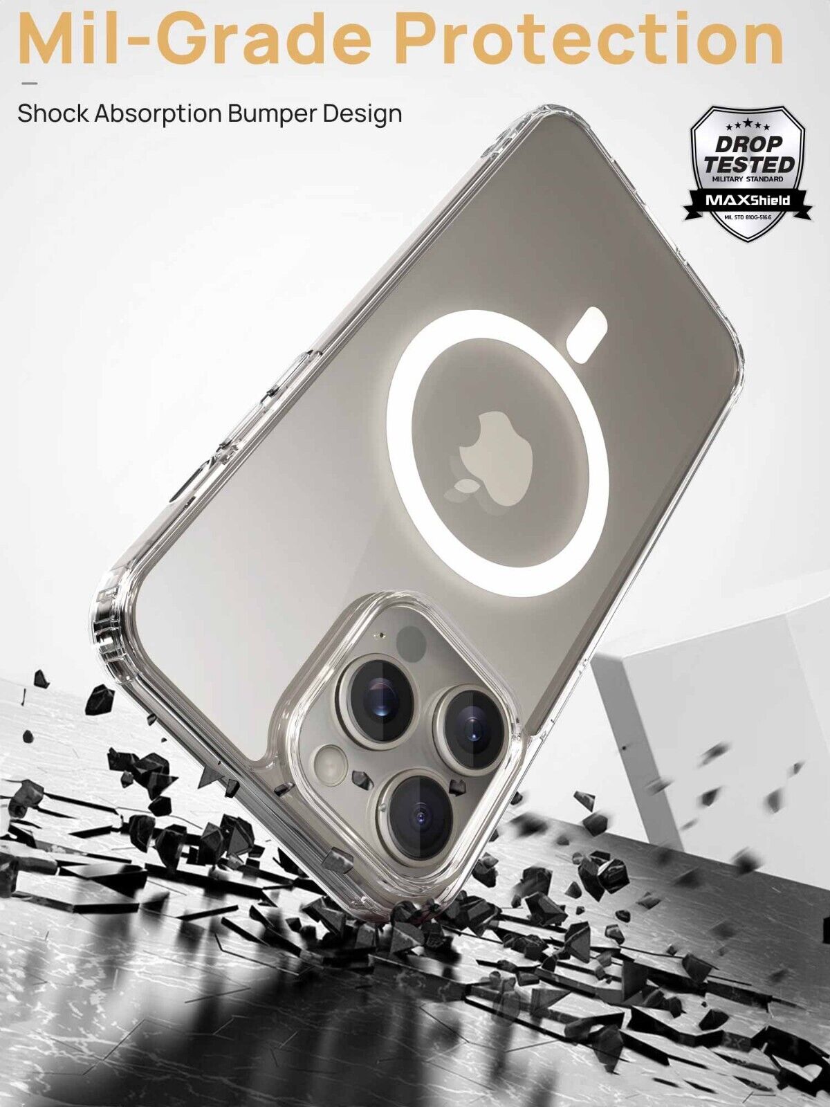 Case Clear Magnetic Shockproof Cover For iPhone 16 15 14 13 12 11 Pro Max Plus Mini