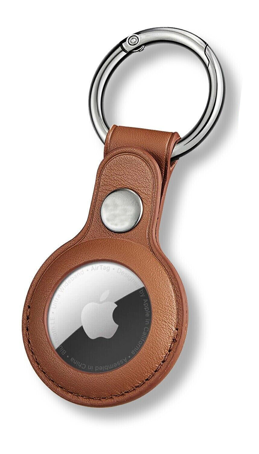 For Apple AirTag Leather Case Protective Shell Location Tracker Air Tag Cover