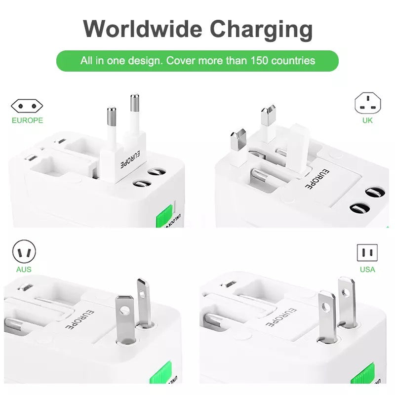 International Universal Travel Adapter AC Charger US UK AU EU AS Plug Converter