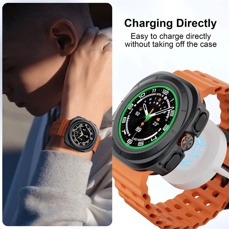 For Samsung Galaxy Watch Ultra 47mm Full Cover Screen Glass Protector Shell Case