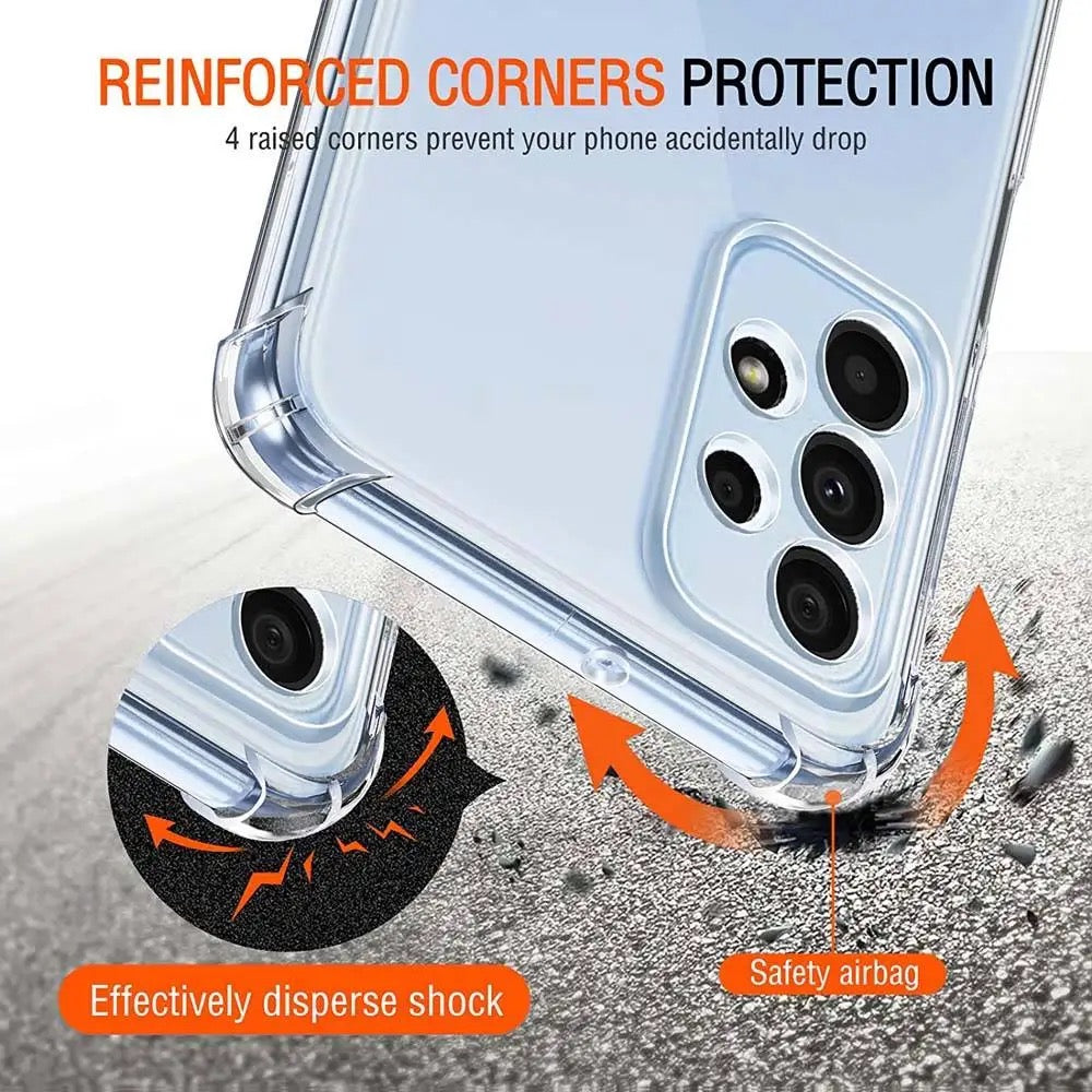 Clear Shockproof Bumper Case Cover For Samsung