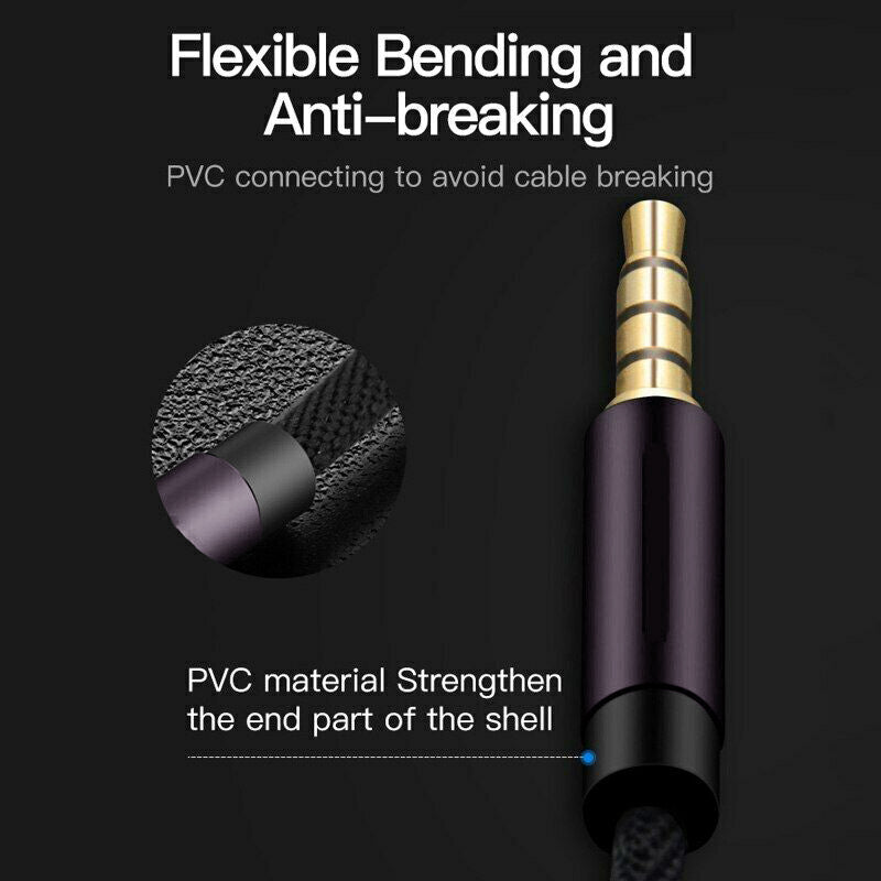 AUX Cable 3.5mm Stereo Audio Male to Male Auxiliary Extension Cord For Phone Car