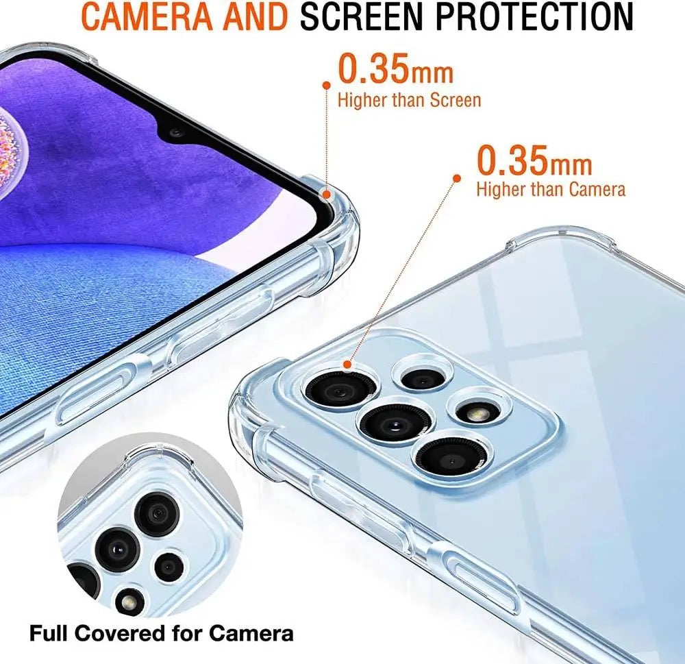 Clear Shockproof Bumper Case Cover For Samsung