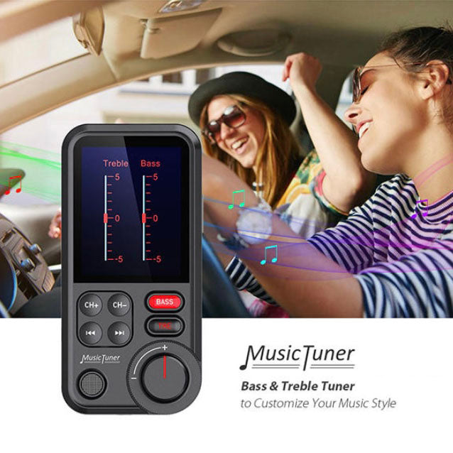 FM Transmitter Wireless Bluetooth Large LCD Screen MP3 Player QC USB Car Charger