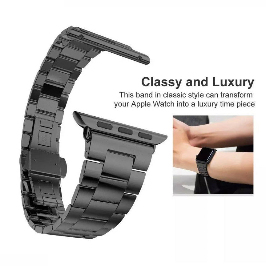 Stainless Steel Metal Watch Band Strap For Apple iWatch Ultra 10 9 8 7 6 5 4 3 2 1 SE 49 46 45 44 42 41 40 38 mm