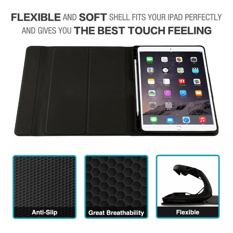 For iPad Bluetooth Keyboard Smart Cover Flip Case