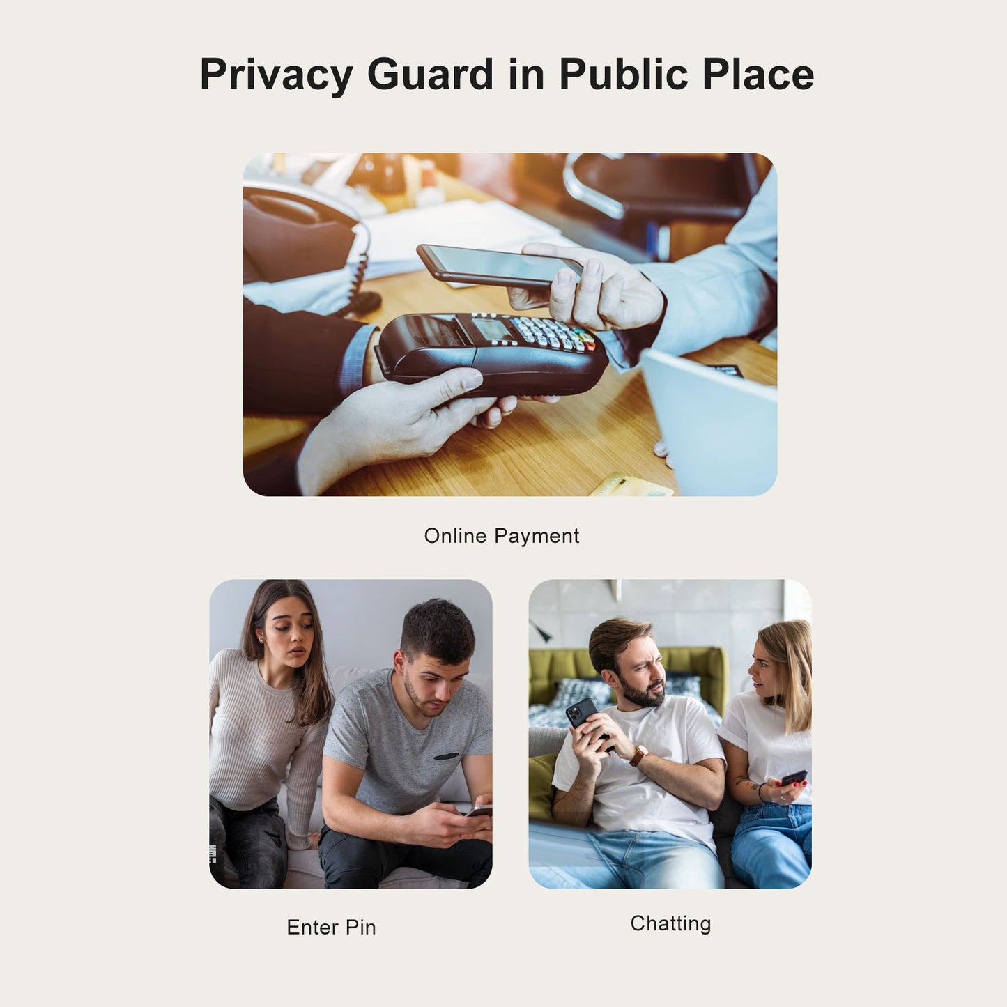 Privacy Tempered Glass Screen Protector For iPhone