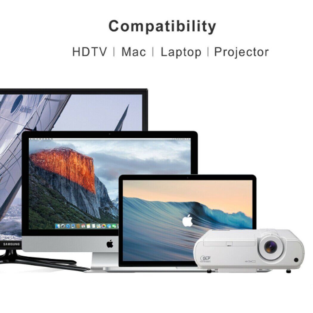 Mini DisplayPort DP to Display Port DP 6FT 1.8M Male to Male Cable