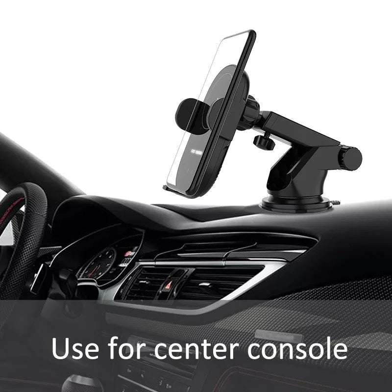 15W Automatic Clamping Wireless Charging Car Charger Mount Air Vent Phone Holder
