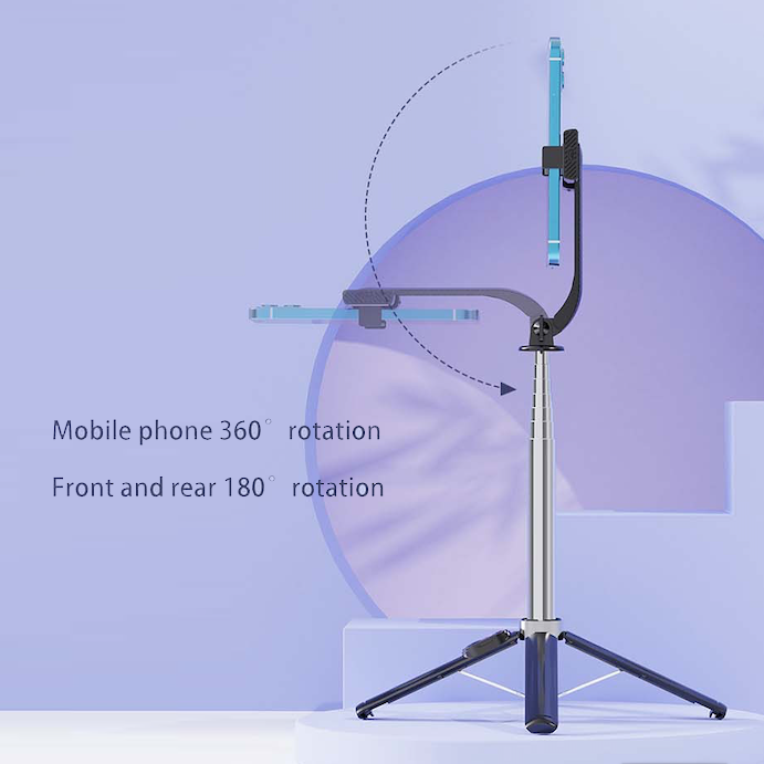 Flexible Phone Quadripod Holder Stand Selfie Stick Bluetooth Remote For iPhone