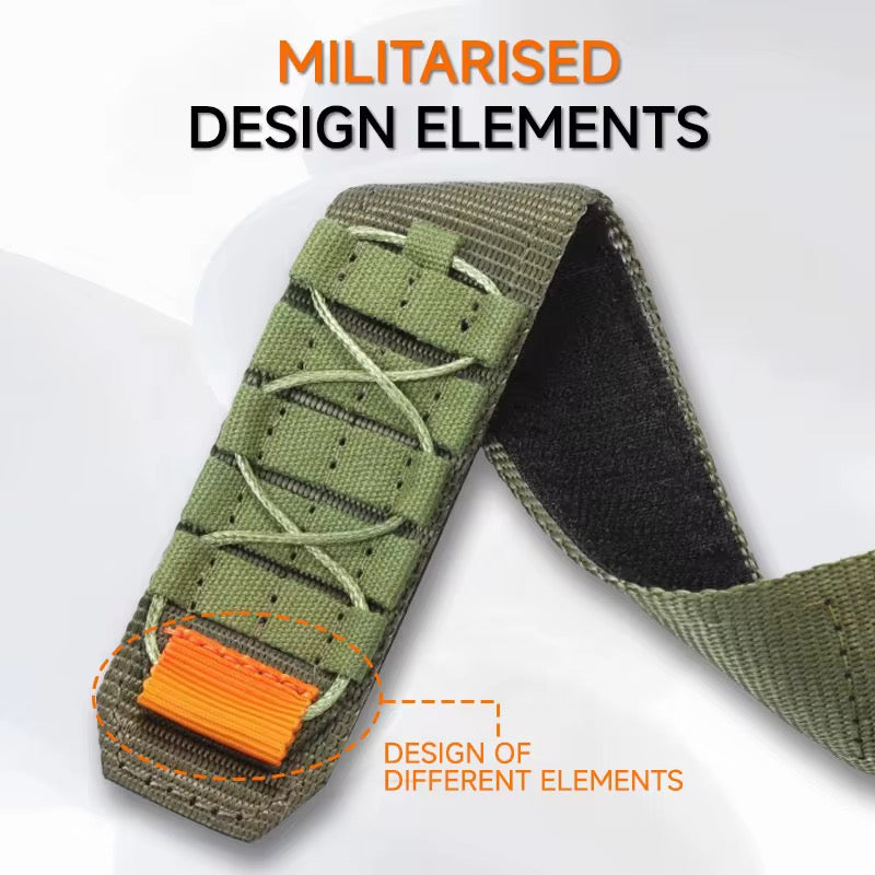 Rugged Military Tactical Nylon Braided Sport Band For Samsung Galaxy Watch Ultra 47mm - Green